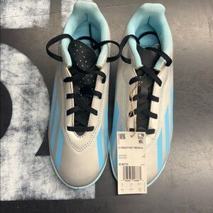 Adidas X Crazyfast Messi.4 White and Blue Soccer Shoes